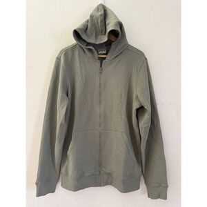 NWOT Pact Mens Organic Cotton Full Zip Hoodie Sage Green Sweatshirt Size M